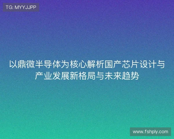 以鼎微半导体为核心解析国产芯片设计与产业发展新格局与未来趋势